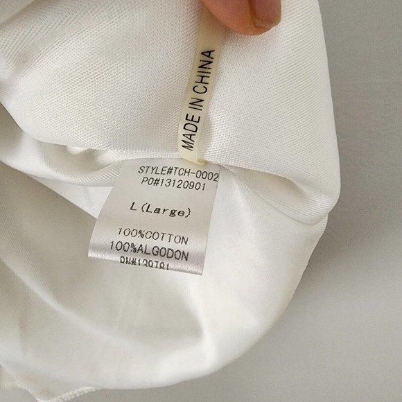 Anthropologie White Boho Embroidered Tunic Top Size Large - Picture 10 of 10